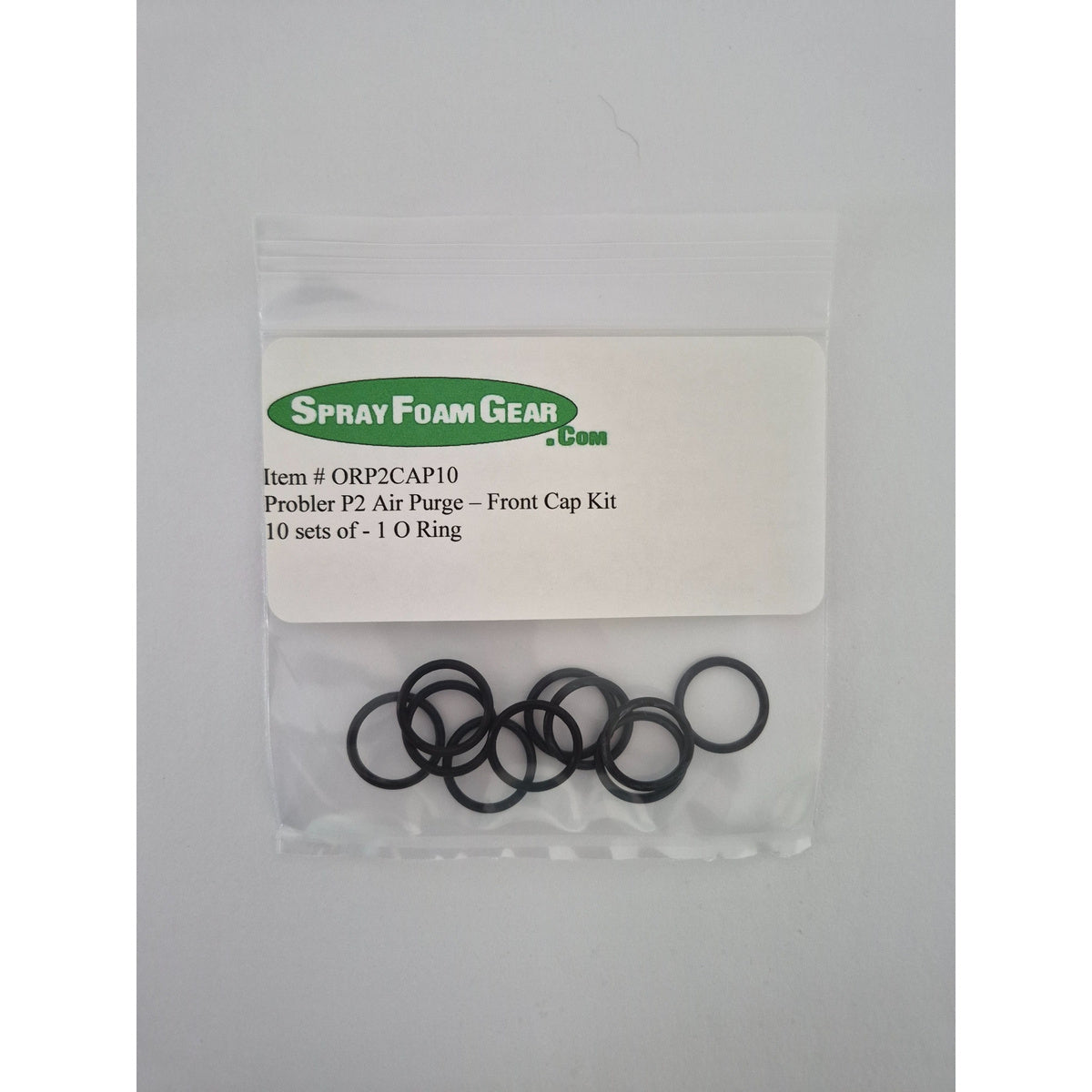 Probler P2 Air Purge front cap replacement O-ring kit - 10 pack