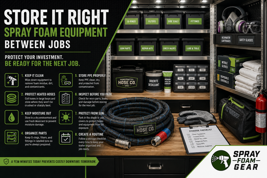 How to Store Spray Foam Equipment Between Jobs: 8 Tips to Protect Your Investment