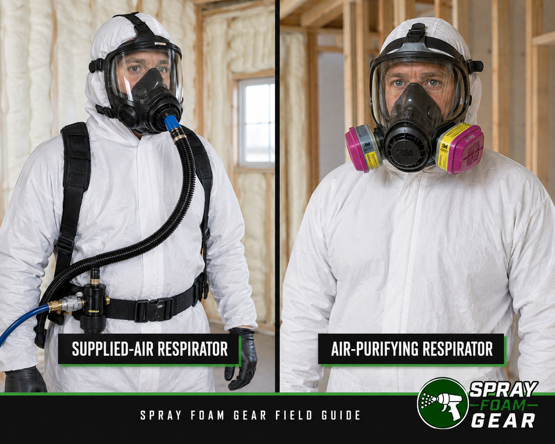 Supplied-air respirator compared with a full-face respirator using 3M 60923 cartridges.