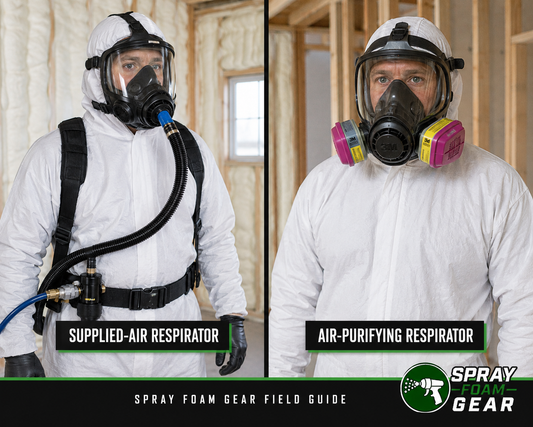 Supplied-air respirator compared with a full-face respirator using 3M 60923 cartridges.