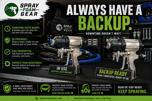 Why Every Spray Foam Contractor Should Keep a Spare Spray Gun on the Trailer