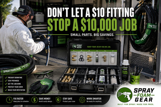 Why Every Spray Foam Contractor Should Keep a Spare Spray Hose Fitting Kit on the Trailer