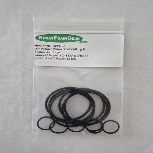 Packaged set of black O-rings with Spray Foam Gear label on a gray background