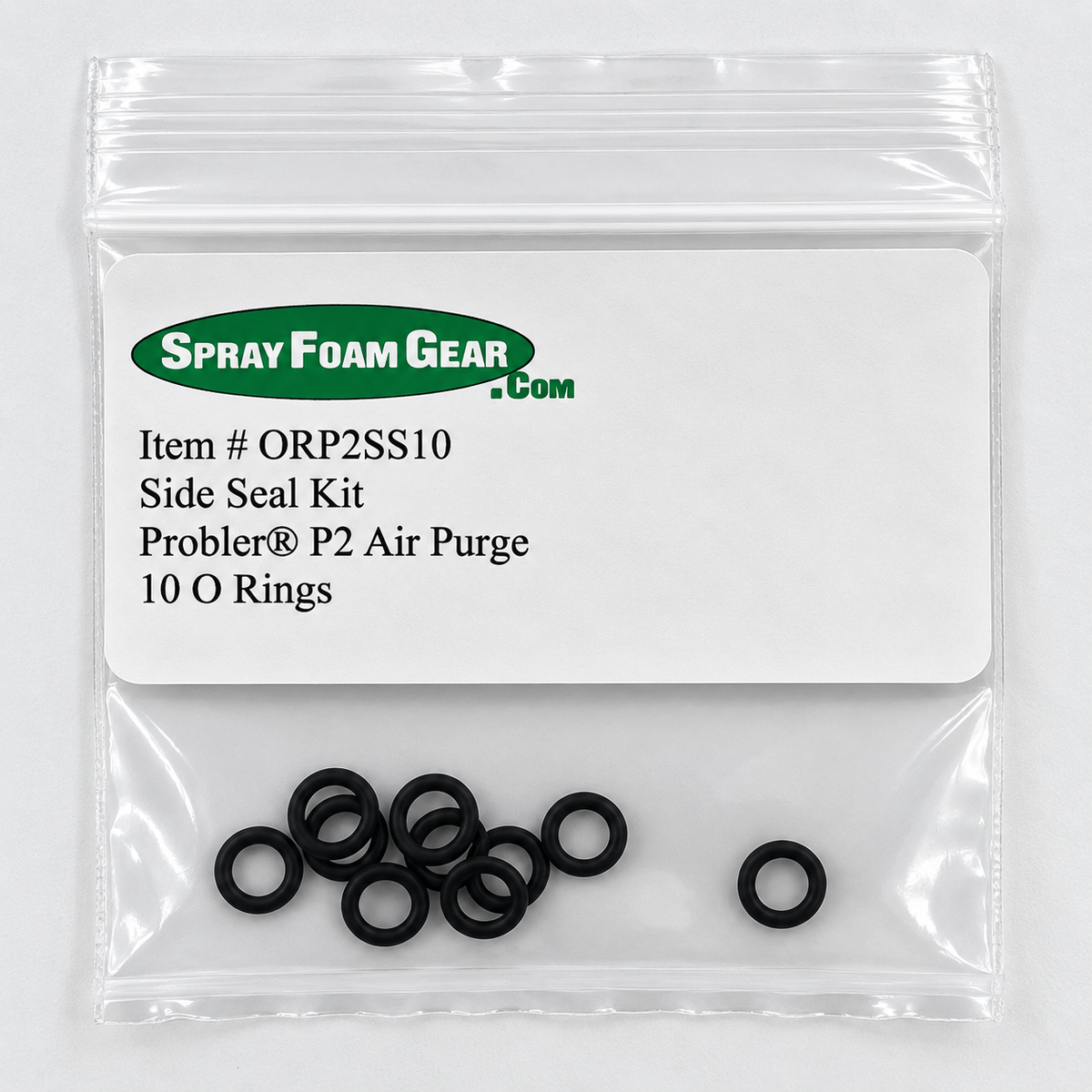 10-pack of Probler P2 Air Purge side seal O-rings for spray foam gun maintenance