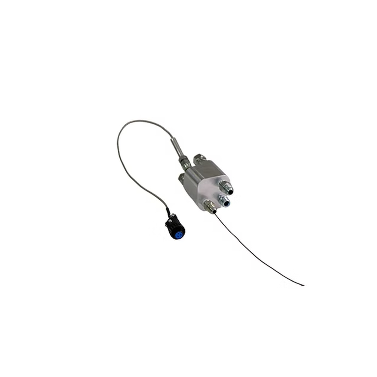 temperature sensing device with a cable on a white background